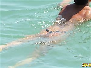 gigantic boobies first-timer Beach milfs - spycam Beach flick