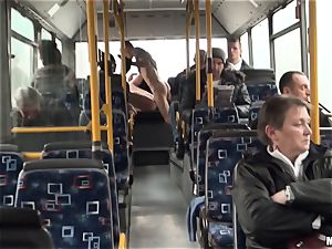 Lindsey Olsen pummels her guy on a public bus